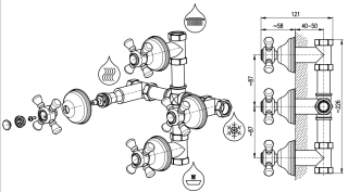 Смеситель для душа Rav Slezak Morava MK386K хром